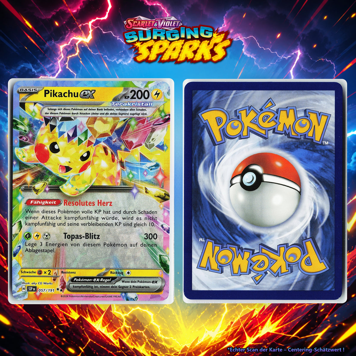 Pikachu-ex front